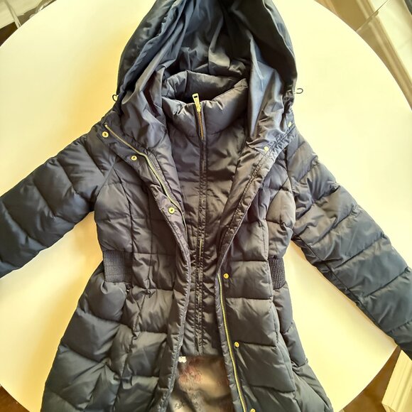 NWOT Cole Haan Women's Signature Taffeta Down Coat w/ Hood - Women's Petite M - Picture 4 of 10